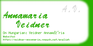 annamaria veidner business card